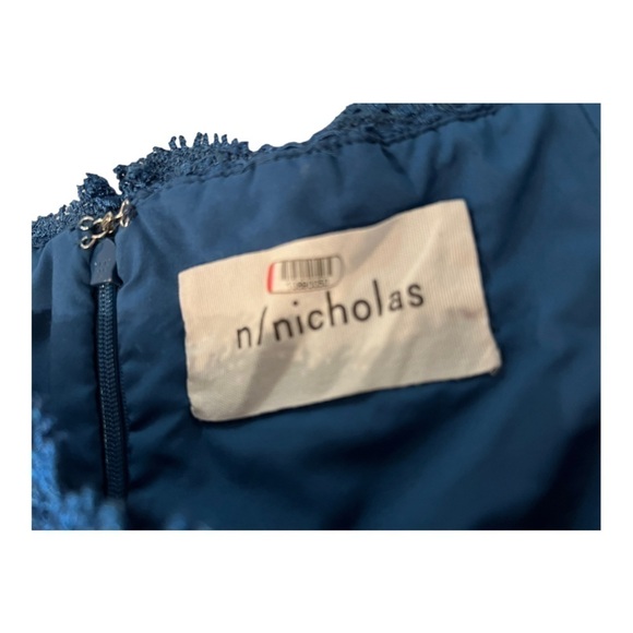 N/Nicholas Blue Lace Octavia Cocktail Dress Size 10 Southern Charm - Picture 8 of 14